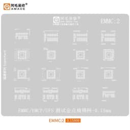 AMAOE EMMC2 3 BGA Reballing Stencil For Android Nand Flash EMMC EMCP UFS LPDDR PCIE 153 162 169 221 254 60 70 186 200 Tin Net