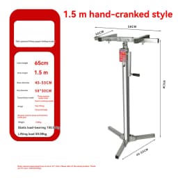 【Hot】2.1M Wall Cabinet Mounting Bracket Hand Cranked Electric Dual-purpose Stainless Steel 100KG Load-bearing Lifting Platform