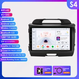 Hizpo 2 Din Android Auto Radio For KIA Sportage 3 2010-2016 2015 Carplay 4G Car Multimedia GPS 2din Autoradio WIFI RDS DSP 4G BT