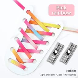 1 Pair Rhinestone Buckle Elastic No Tie Shoelaces Candy Colors Shoe Laces Suitable for Sneakers and Sports Shoes Flat Shoelace