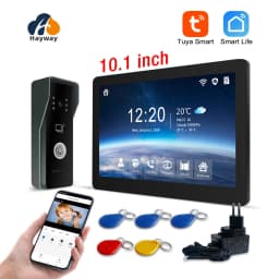 Hayway 10 " Tuya WiFI Smart 1080P Video Intercom System With Mobile Detection IPS Full Touch Monito ID Access Control Unlocking