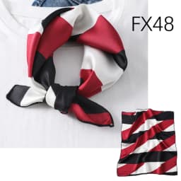 Satin imitation silk scarf women's digital print square scarf 50cm polka dot stripe multi-style neckerchief fashion accessory