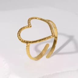 Wholesale High End Waterproof Three-dimensional M Letter Hollow Stainless Steel Finger Ring Trendy for Women Personalize Jewelry