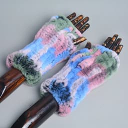 Lady Winter 100% Natural Real Rex Rabbit Fur Glove Women Soft Rex Rabbit Fur Glove Foashion Warm Knitted Genuine Fur Gloves