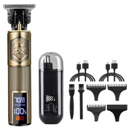 USB Men Electric Hair Clipper / LCD Display New Electric Men's Retro T9 Style Buddha Head Oil Head Scissors New Hot Sale