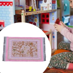 1:6 1:12 Scale Woven Rug Simulation Life Scene Furniture Accessories Mini Turkish Mat for Living Room Bedroom Home Decor