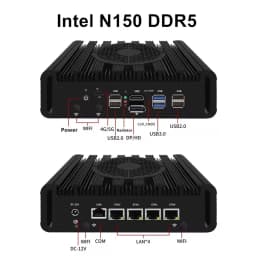 Topton Firewall Router Mini PC Intel N150 AMD Ryzen Embedded R2314 4x2.5G LAN NVMe 6xUSB Proxmox pfSense OPNsense Home Server