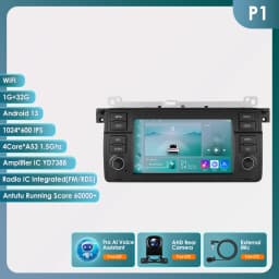2Din Android 12 CarPlay Android Auto Radio For BMW E46 M3 318/320/325/330/335 Rover 75 Coupe Car Multimedia GPS 4G autoradio