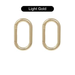CRAZYSMITH Metal Oval Ring Spring Clasps Hook Buckles Openable Carabiner Keychain 2Pcs Leather Handbag Strap Belt Hooks Chain