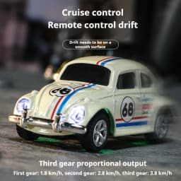Rc Car Mini 1:64 Beetle Alloy Mobile Phone Remote Control Car Desktop Ultra Small Drift Cars Pocket Kids Children Gift Boy Toys
