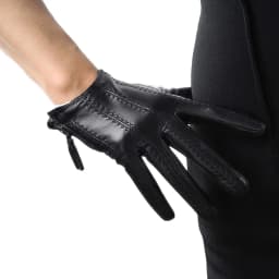 Women's Warm Driving GLOVES Black Real Leather Short Winter GLOVES Tassel Zipper Wristlet Touchscreen Genuine Goatskin Leather