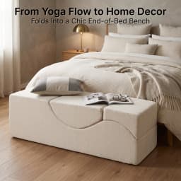 Multifunctional Convertible Lounge Chair, Reclining Sofa, Folding Bedside Bench, Suitable for yoga Relaxation in Bedroom
