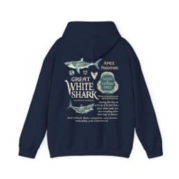 Great White Shark Hoodie Shark Sweatshirt Shark Conservation Hoody Marine Biologist Hoodie Unisex Shark Winter Clothes Women