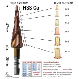 Rivet Nut Tool Drill Adapter M3 M4 M5 M6 M8 M10 M12 Simple Installation Electric Manual Cordless Riveter Metal License Plate
