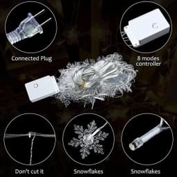 Snowflake String Garland Fairy Lights USB/Battery Powered Christmas Tree Holiday New Year Bedroom Decoration Lamps