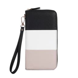 Women's Wallet RFID Blocking Multi Credit Card High Capacity Zipper Clutch Travel Bag Wrist Guard