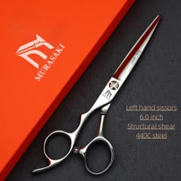 Professional Left Hand Scissors,6-6.5-6.8 inch Hair Cutting Scissors,Japanese 440C Steel,High Quality Barbershop Accessories