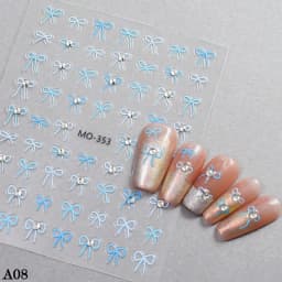 1/4 PCS 3D Metal Silver Golden Starburst Nails Stickers Manicure French Nail Art Decoration Decal Y2K Nail Art Tips Nail Charm