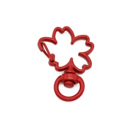 10pcs/lot Lovely Candy Colors Sakura Shape Lobster Keychain Lobster Clasp Hooks Key Circle for Key Ring Clasp DIY Making