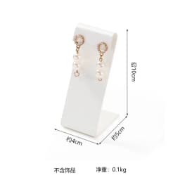 Luxurious Exhibitor Set Jewelry Display Stand White Leather Necklace Pendant Organizer Jewelry Window Counter Display Showcase