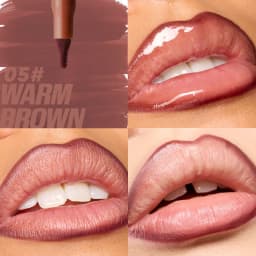 Plush Lip Brush Head Cherry Red Lip Liner Lip Contour Tint Lipstick Pencil Waterproof Velvet Brown Matte Lipliner Pencil Makeup