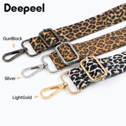Deepeel 38mm Women's Leopard Bag Straps Crossbody Handbag Shoulder Belts 80-130cm Adjustable Wallet Tape Replacement Accessories