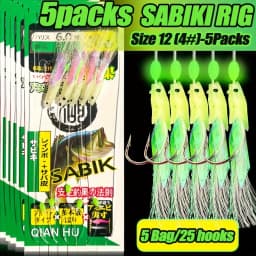 5/10pcs Sabiki Rigs, Glow Fish Head, Fishing Lures Bait Rigs, Sea Fishing Rigs Hooks, Mackerel Rigs for Freshwater Saltwater