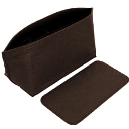 Purse Organizer Insert for Handbags & Base Shaper 2pc Set, Felt Organizer Insert Large Tote, Bag Organizer with Zipper, 3 Size