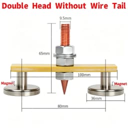 Welding Magnet Head Magnetic Welding Ground Clamp Tools Strong Magnetism Large Suction Copper Tail Welding Stability Clamps