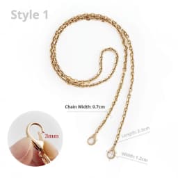 Golden Bag Chain Accessories Metal Extension Chains Underarm Crossbody Shoulder Belt Replacement Bags Strap For Women's Bag
