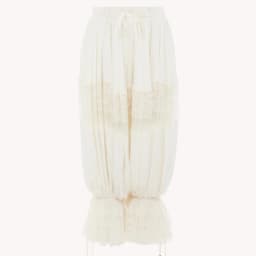 Women Lace Patchwork Loose Bloomers Pants Ruffle High Waist Lady Trousers Fashion Beach Long Balloon Puffy Bloomers Long Pant