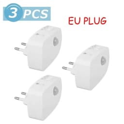 Motion Sensor LED Night Light EU Plug In 3 Modes Night Lamp For Home Aisle Hallway Stair Kitchen Bedroom Bedside Lighting