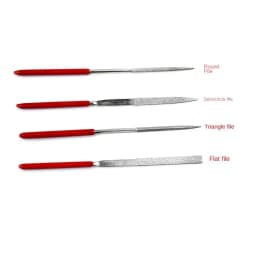 4pcs Electroplated Diamond File Hand Tools For Ceramic Glass Gem Stone Make Repair And Polishing Multipurpose Needle File