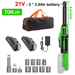 TaskStar 6.3-inch Extended Ratchet Wrench 3/8" Driver Cordless Electric Wrench Car Dismantling Power Tool For DIY Car Mechanic