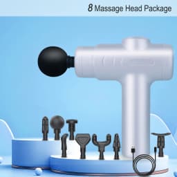 Massage Gun Variable Frequency Dual mode 4x Strike Massager head Massager Body Neck Back Leg Fitness Tool 5 Levels Fascial gun