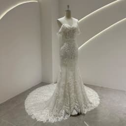 SL-9565 SuLi Customized Off the Shoulder Bride Mermaid Wedding Dress Lace Beading Bridal Gown