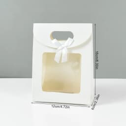 10/20pcs Kraft Paper Gift Box with Clear Window Wedding Favors Birthday Party Candy Snack Biscuit Packaging Bag Christmas Gift