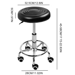 With/Without Backrest Salon Stool Hairdressing PU Chair Barber Equipment Beauty Swivel Hydraulic Lift
