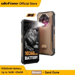 Ulefone Armor X16 Pro 5G Rugged Phone 10360mAh Battery 16GB RAM 256GB ROM 120Hz 6.56”NFC Android Smartphone with Google Gemini