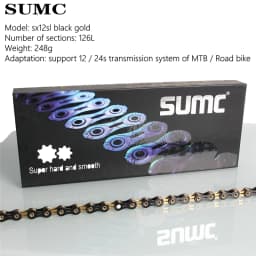 SUMC X11SL X12SL Bicycle Chain Speed MTB Road Bike Diamond Chains Ultralight Mountain Bicycle 11 12S Chains Fit for Shimano Sram