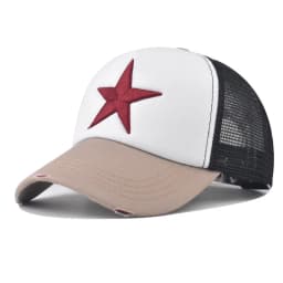 Hot Sale Unisex Adjustable Mesh Cap Casual Plain Embroidery Five-Star Cotton Baseball Cap Summer Trucker Hat for Women And Men