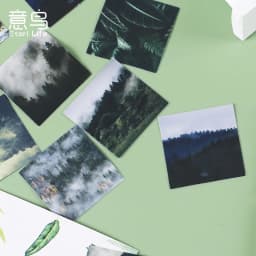 46pcs Misty Forest Decorative Stickers Scrapbooking Labels Diary Stationery Album Phone Ins Scenery Journal Planner Accessories