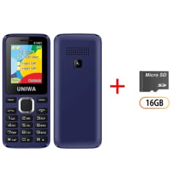 UNIWA E1801 2G Mini GSM Feature Phone 1.77 Inch 1800mAh Telephone Dual SIM Card Dual Standby Bluetooth for Elder Man Wireless FM