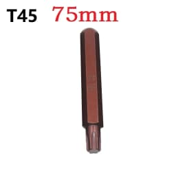 1pc 30/75mm Magnetic Torx Screwdriver Bit Steel 10mm Hex Shank Screwdrive For Impact Screwdriver T20/T25/T30/T40/T45/T50/T55