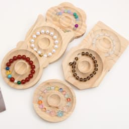 Wooden Beading Design Board Suitable Bracelet Display Stand For Jewelry Making Necklaces Crafts Tray Practical Display