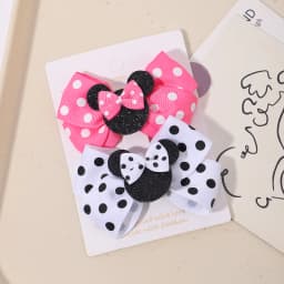 2pcs/Set Grils Lovely Polka Dot Bow Hair Clips for Hair Toddler Cartoon Hairpins Baby Boutique Hair Accessories