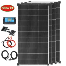 XINPUGUANG 18V Rigid Glass Solar Panel, Waterproof Monocrystalline PV Module, 120W~1200W Optional 1-10pcs, Solar Battery Charger
