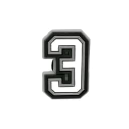 1 Piece Charms Decorations Numbers 0 To 9 Shoe Accessories Black White Pvc Ornament Pins Friend's Holiday Party Gift