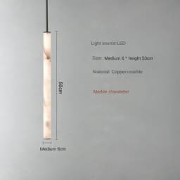 Light Luxury Marble Pendant Light, Modern Minimalist Living Room, Dining Room, Bedroom, Bedside Lamp, Duplex Long Pendant Light