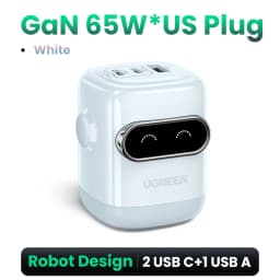 【US Plug】UGREEN 65W 30W GaN Charger Robot Design QC4.0 3.0 PPS for iPhone 18 17 16 Pro Macbook Laptops Tablet PD3.0 Fast Charg